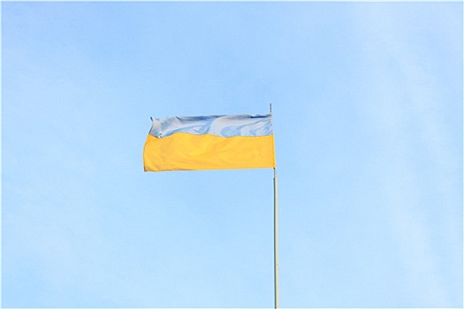 乌克兰,旗帜,背景,天空