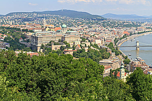 城堡,多瑙河,布达佩斯,匈牙利