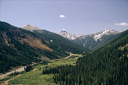 道路,通过,山谷,圣胡安山,特柳赖德,科罗拉多,美国