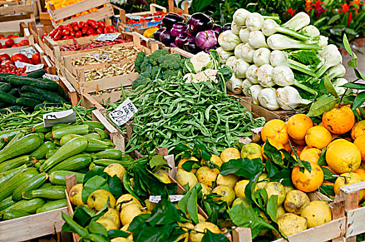 果蔬,出售,市场,卡拉布里亚,意大利,欧洲
