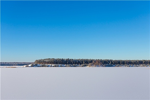 冰冻,湖,冰,雪