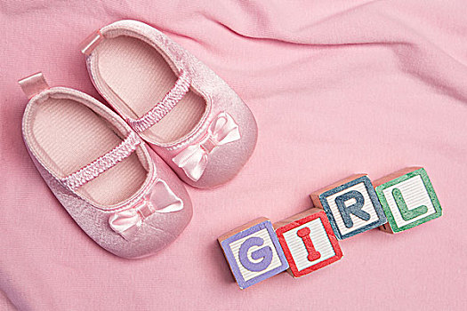 粉色,拖鞋,拼写,女孩,毯子