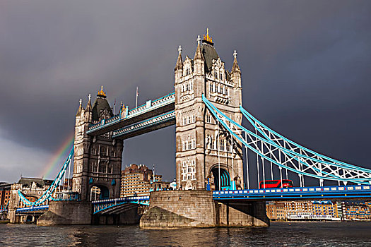 英格兰,伦敦,塔桥,风暴,天气