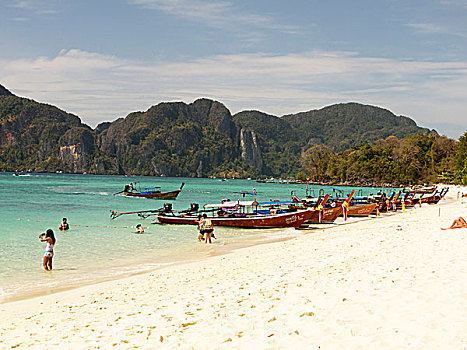船,海滩,岛屿,安达曼海,泰国,亚洲