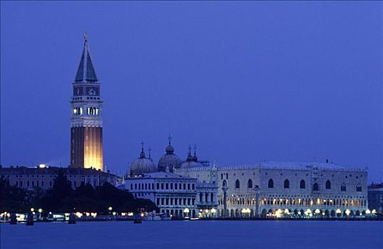 钟楼,大教堂,宫殿,威尼斯,意大利,欧洲