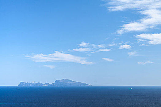 地中海,风景,卡普里岛,地平线,那不勒斯湾