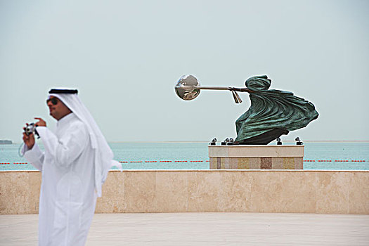 自然力,雕塑,文化,乡村,多哈,卡塔尔
