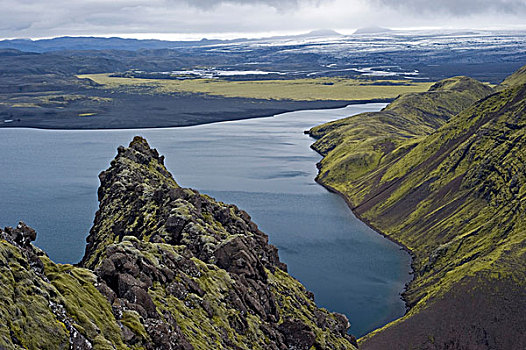 山峦,湖,新,国家,公园,自然,自然保护区,冰岛高地,冰岛,欧洲