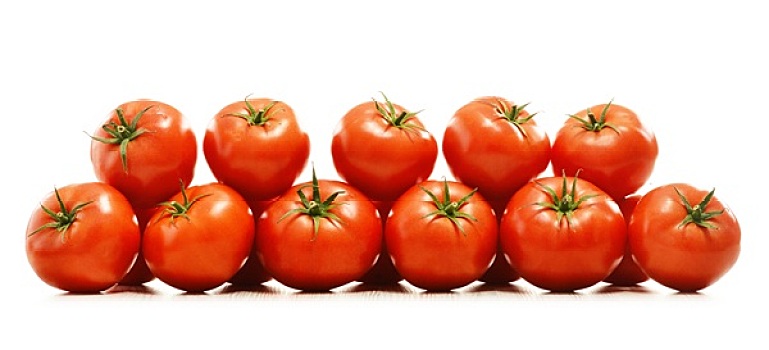 构图,有机,西红柿,隔绝,白色背景