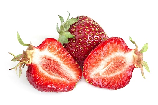 隔绝,水果,草莓,白色背景