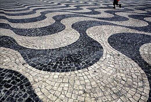 鹅卵石,图案,里斯本,葡萄牙