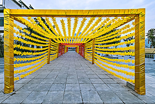 安徽省合肥市游乐园纸风车隧道建筑景观
