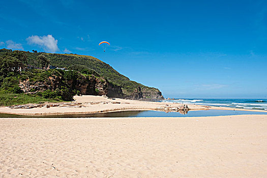 滑伞运动,海滩,公园,东海岸,澳大利亚