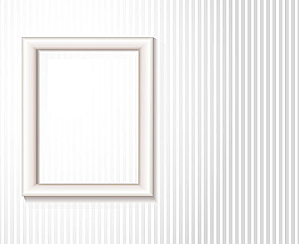 白色,画框,墙壁