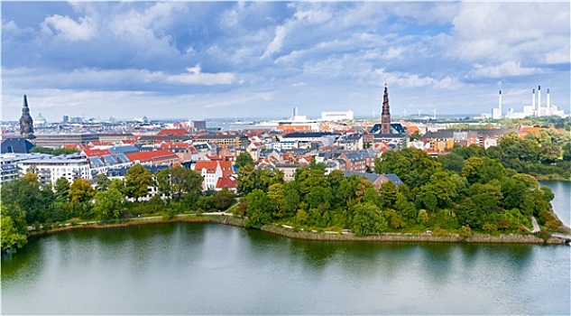 风景,中心,哥本哈根,丹麦