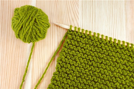 绿色,毛织品,缝合,织针