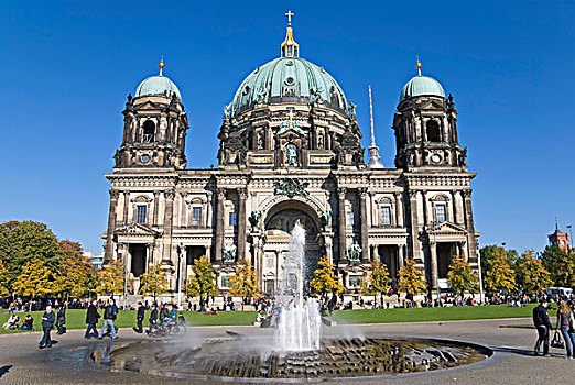 柏林,大教堂,喷泉,世界遗产,德国,欧洲