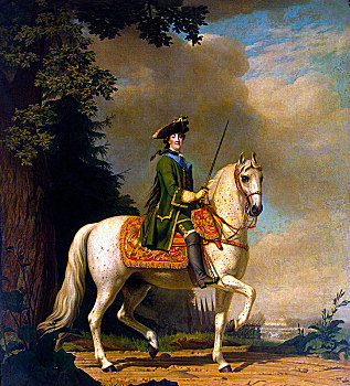 骑马,头像,凯萨琳二世