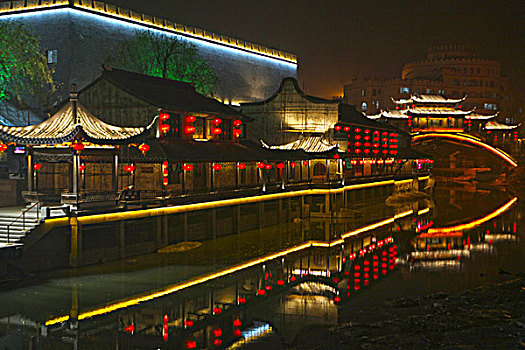 杭州宋城虹桥夜景