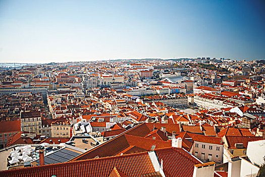 赤陶,屋顶,里斯本,葡萄牙