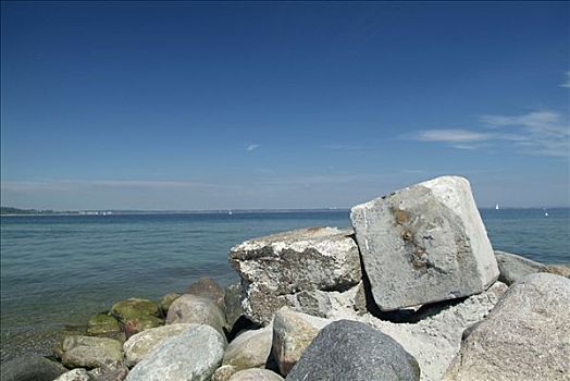 石头,波罗的海,海滩
