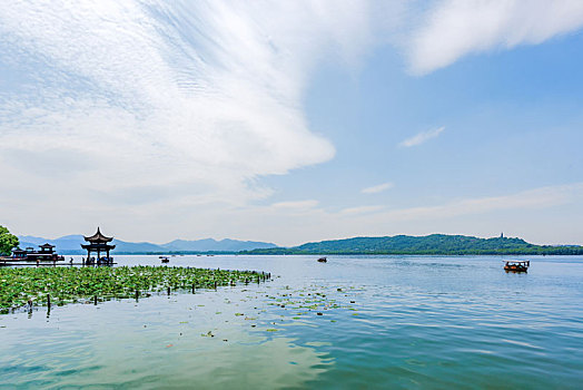 杭州西湖风光集贤亭