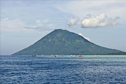 火山,万鸦老,布那肯岛,国家公园,苏拉威西岛,印度尼西亚