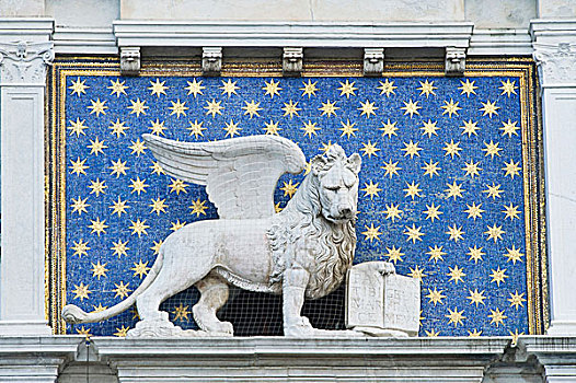 欧洲,意大利,威尼斯,狮子,钟楼,象征,守护神