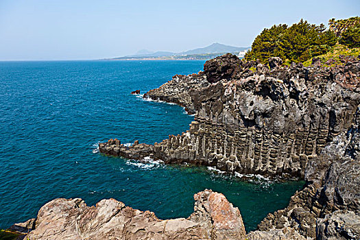 韩国济州岛柱状节理