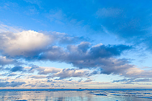 冬天,海洋,海边风景,阴天,海湾,芬兰,俄罗斯