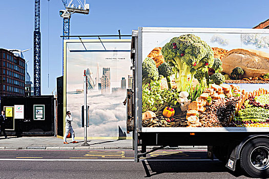 巨大,花椰菜,卡车,工作