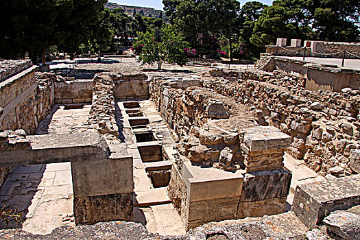 克诺索斯,考古,挖掘,场所,弥诺斯文明,宫殿,伊拉克利翁,克里特岛,希腊,欧洲