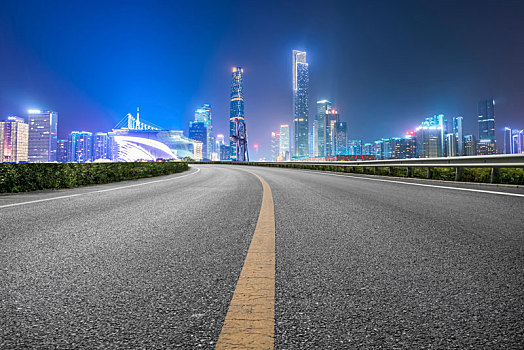 城市道路和建筑景观