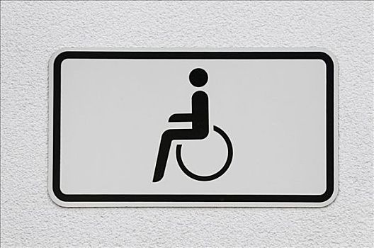 象形图,人,轮椅,停车场