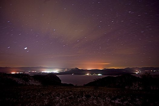 湖,星空