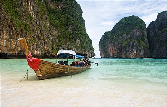 渔船,泰国,海滩