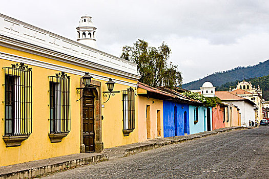 危地马拉,安提瓜岛,特色,彩色,街道