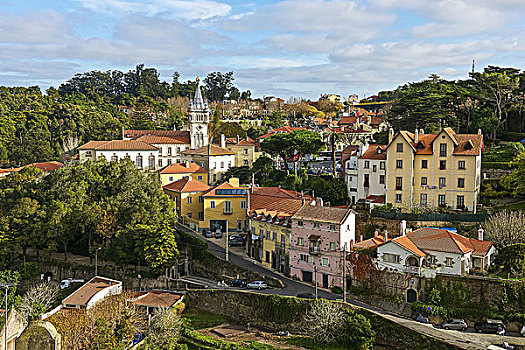 城镇景色,辛特拉,葡萄牙