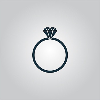 钻石,订婚戒指,矢量,象征