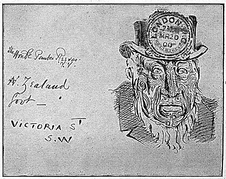 卡通,毛利人,19世纪