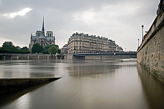 巴黎圣母院,思索,洪水,赛纳河