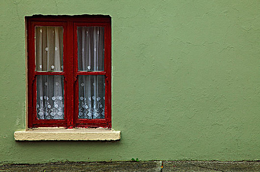 房子,窗户,乡村,克俐环,半岛,凯瑞郡,爱尔兰