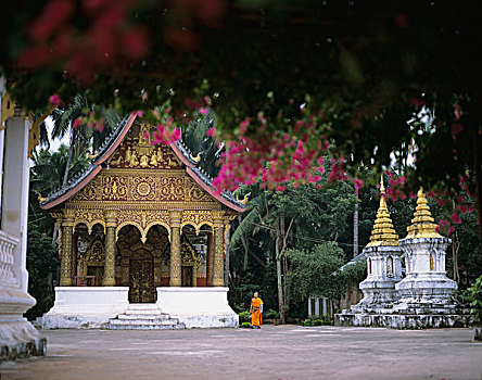 寺院,庙宇,琅勃拉邦,建造,户外
