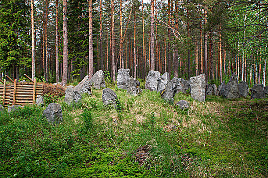石头,坦克,陷阱,第二次世界大战,靠近,芬兰,欧洲