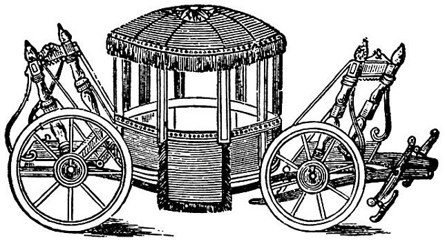 马车,古典,公文包,原始,世界,铁路,插画