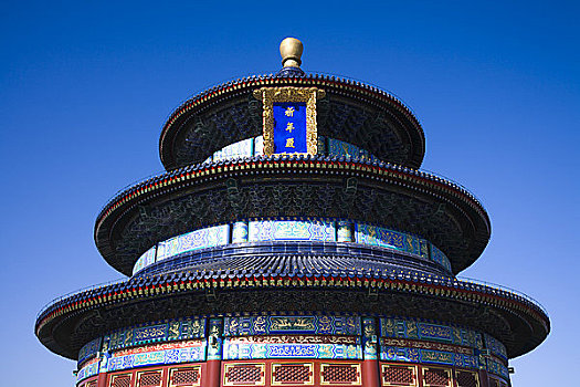 仰视,庙宇,祈年殿,收获,天坛,北京,中国