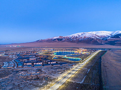 新疆赛里木湖日落景色