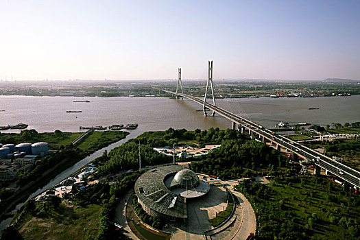 航拍南京长江二桥
