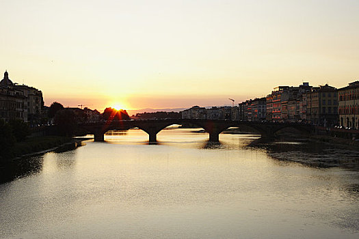 日落,上方,佛罗伦萨,托斯卡纳,意大利