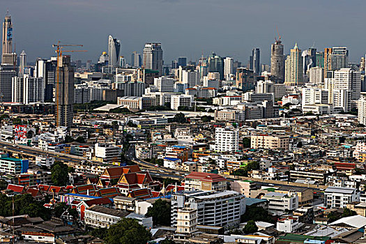 城市,中心,湄南河,曼谷,泰国,亚洲